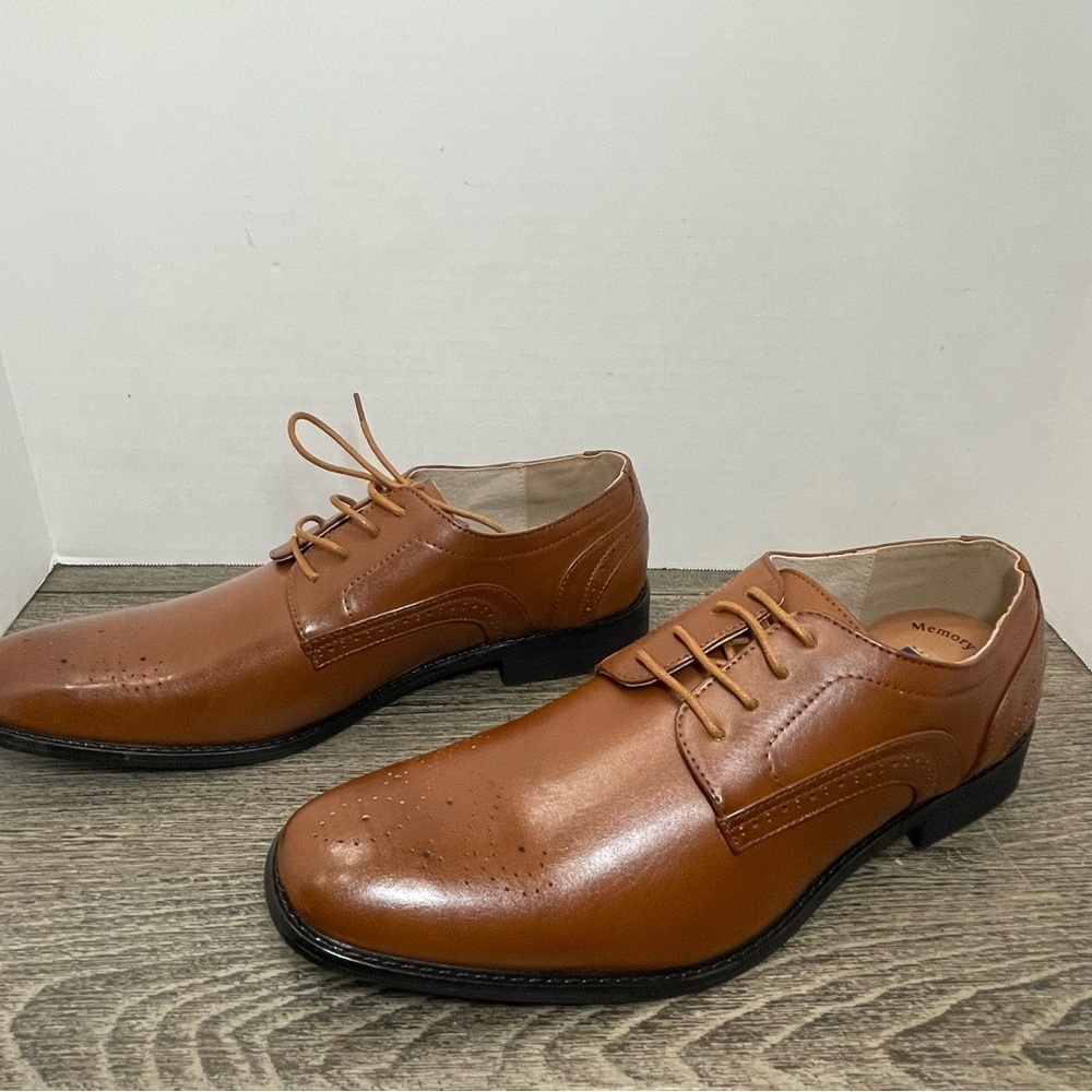 Majestic Collection Men's Brown Oxford  Dress Shoes size 10. NWOT. Leather. - Picture 4 of 10